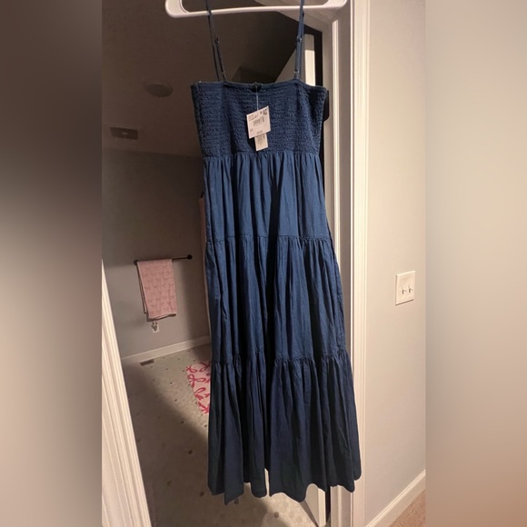 NWT American Eagle Navy babydoll Strapless Maxi Skirt - Picture 6 of 9